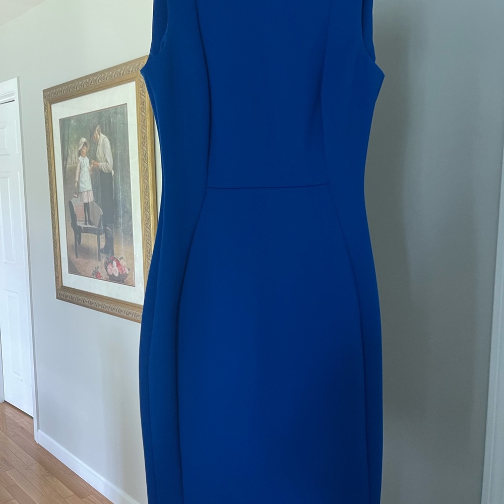 Elegant Blue Sleeveless Dress